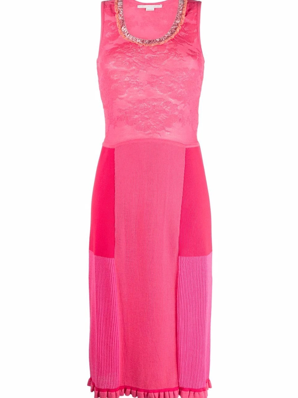 Cheap Women Stella Tight Mix patchwork sleeveless McCartney dress 0810